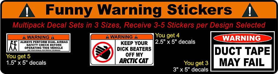 Funny Warning Stickers