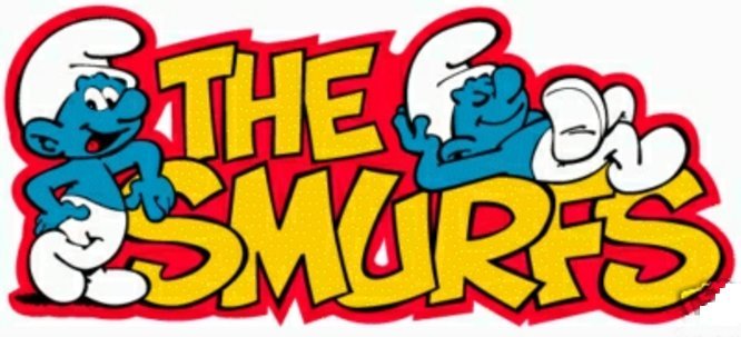 Smurf Decal Script Logo Decal