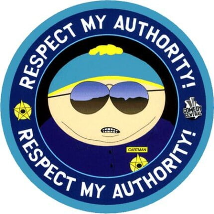 Respect My Authority South Park Decal