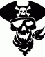 Pirate Skull 3 Diecut Decal