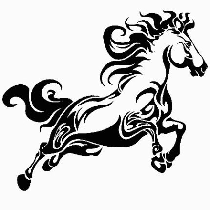 a vinyl horse car or wall decal 12