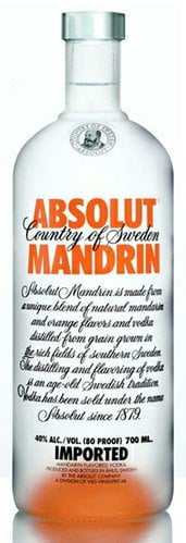 Absolut Mandrin Bottle
