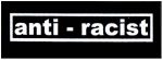 anti-racist rectangle diecut decal