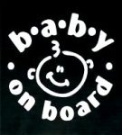 baby on board die cut decal 3