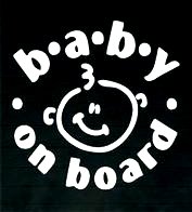 baby on board die cut decal 3