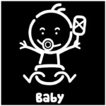 baby Stick Figure Decal