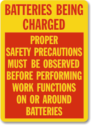 Battery Charging Danger Signs and Labels 03