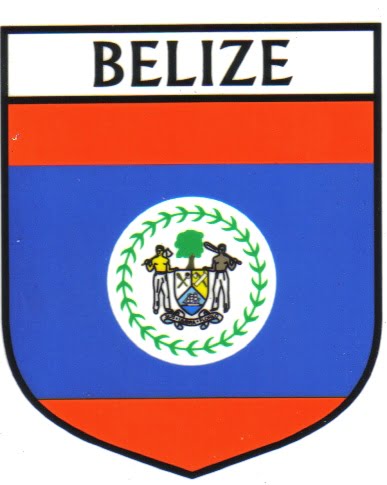Belize Flag Crest Decal Sticker