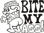 Bite My Ass Decal