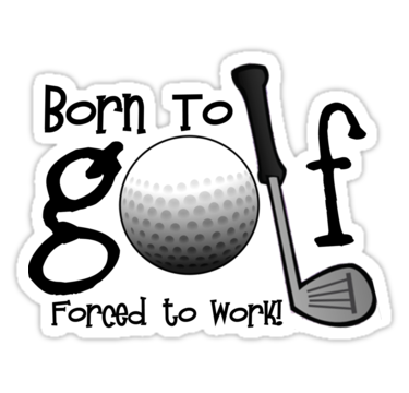 born to golf sticker