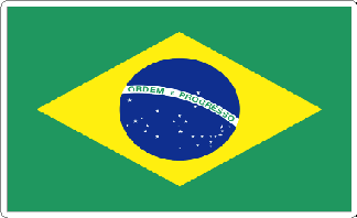 Brazil 2 Flag Sticker
