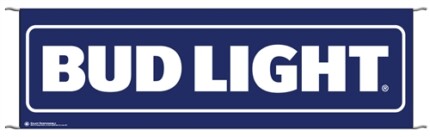 Bud Light Logo NEW blue rectangle white letters