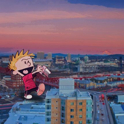 Calvin and Hobbs Rectangular Color Stickers 20