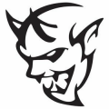 DODGE DEMON HEAD LOGO DECAL left