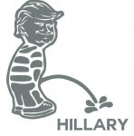 Donald Trump Peeon Decal HILLARY