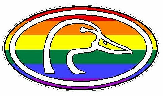 Duck Hunting Oval Decal 66 - Flag Pride
