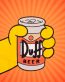 DUFF BEER ORANGE DECAL