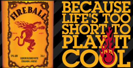 Fireball Whisky Lifes to Short Sticker