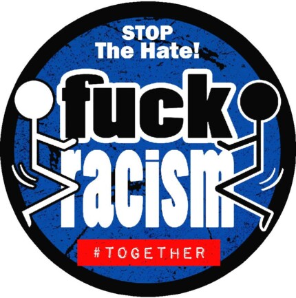 fuck RACISM TOGETHER sticker