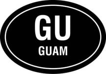 Guam Oval Decal
