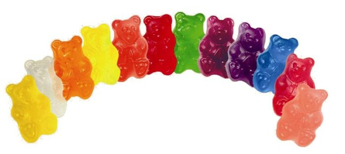 gummy bear colors sticker