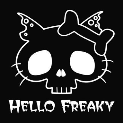 Hello Freaky K Skull Decal