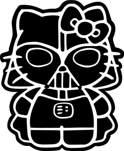 Kitty Kat Darth Vader Sticker Decal