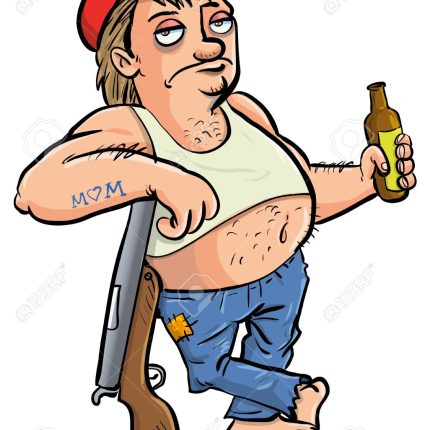 hillbilly shotgun and a beer color sticker
