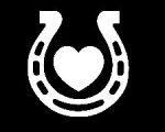 Horseshoe with Heart Sticker