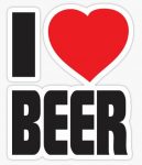 I LOVE BEER FUNNY BEER STICKER