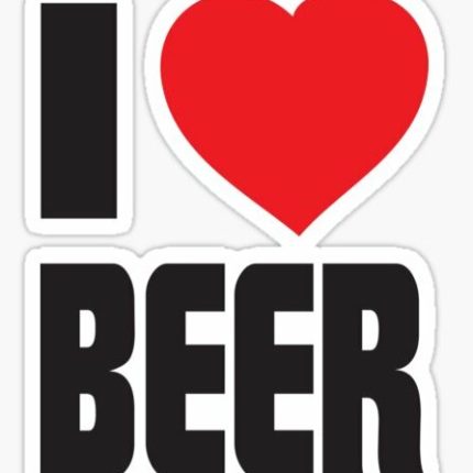 I LOVE BEER FUNNY BEER STICKER