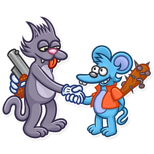 itchy and scratchy funny cartoon sticker 20