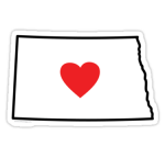 Love North Dakota Sticker