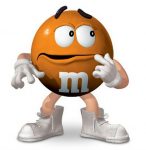 m&m orange sticker 4