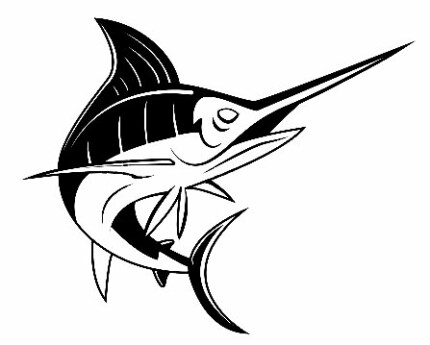 Marlin Fish Die Cut Decal 1