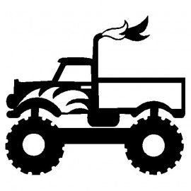 monster truck die cut decal funny auto decal