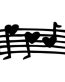 Music Heart Notes Decal