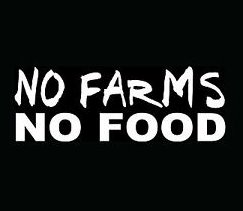 no farms no food die cut decal