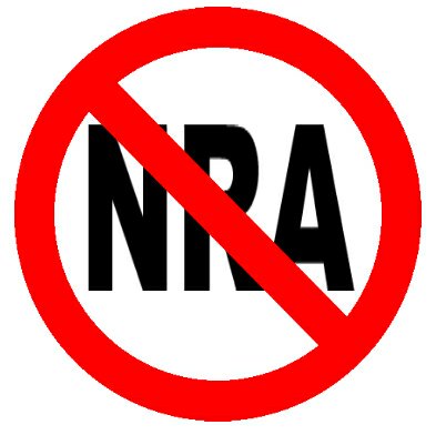 NO NRA ROUND GUN STICKER