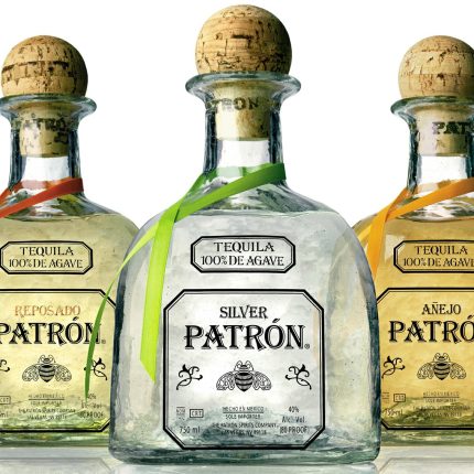 Patron Bottles Cut to Shape Sticker