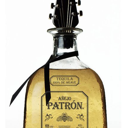 Patron Tequila John Varvatos Bottle Shaped Sticker