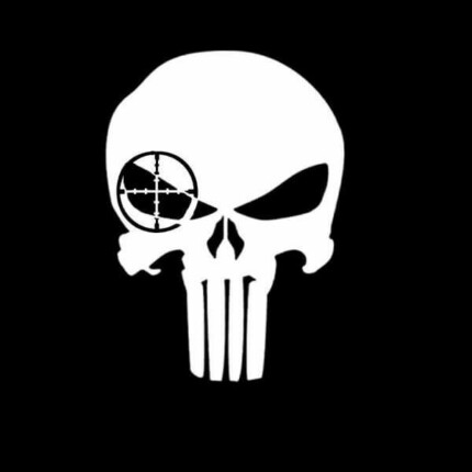 punisher skull scope eye decal