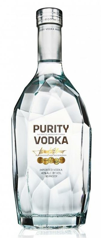 Purity Vodka Bottle Shaped Sticker