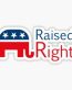 raised right political sticker
