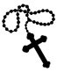 Rosary Cross Sticker