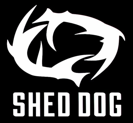 Shed Dog Antler Logo Decal