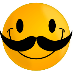 Smile Face with Mustache Sticker