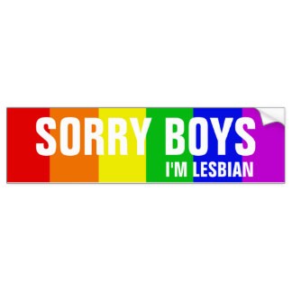 sorry boys im lesbian sticker