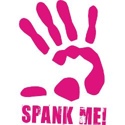 Spank Me with HAnd Diecut Vinyl Decal