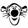 tigger head die cut decal